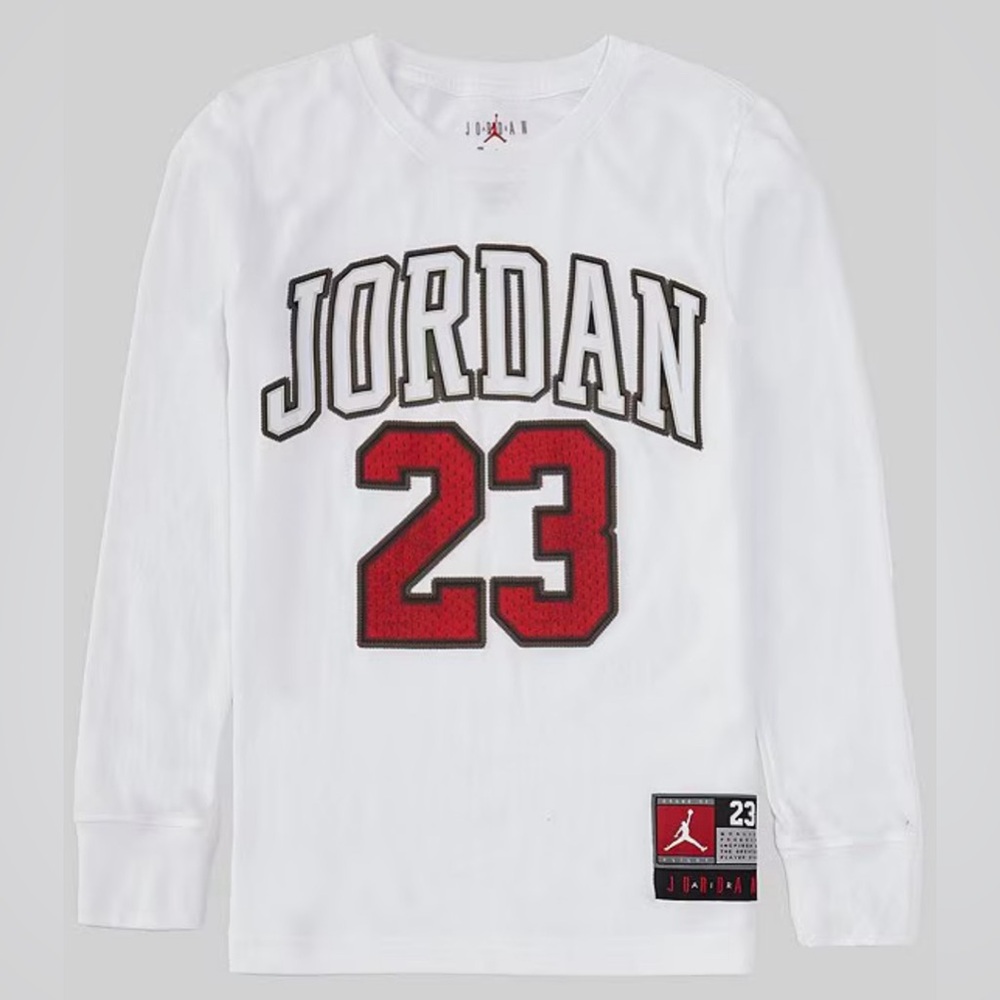 Jordan Boy’s Long Sleeve Pullover Practice Flight #23 T-shirt Sz M (10-12)  NWT